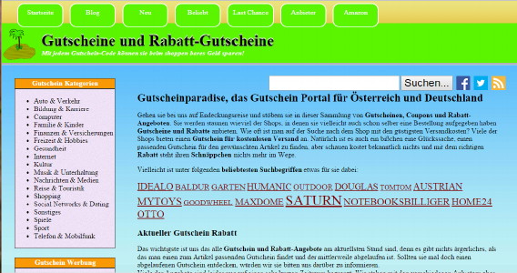 Portal für Gutscheine und Rabatt Angebote